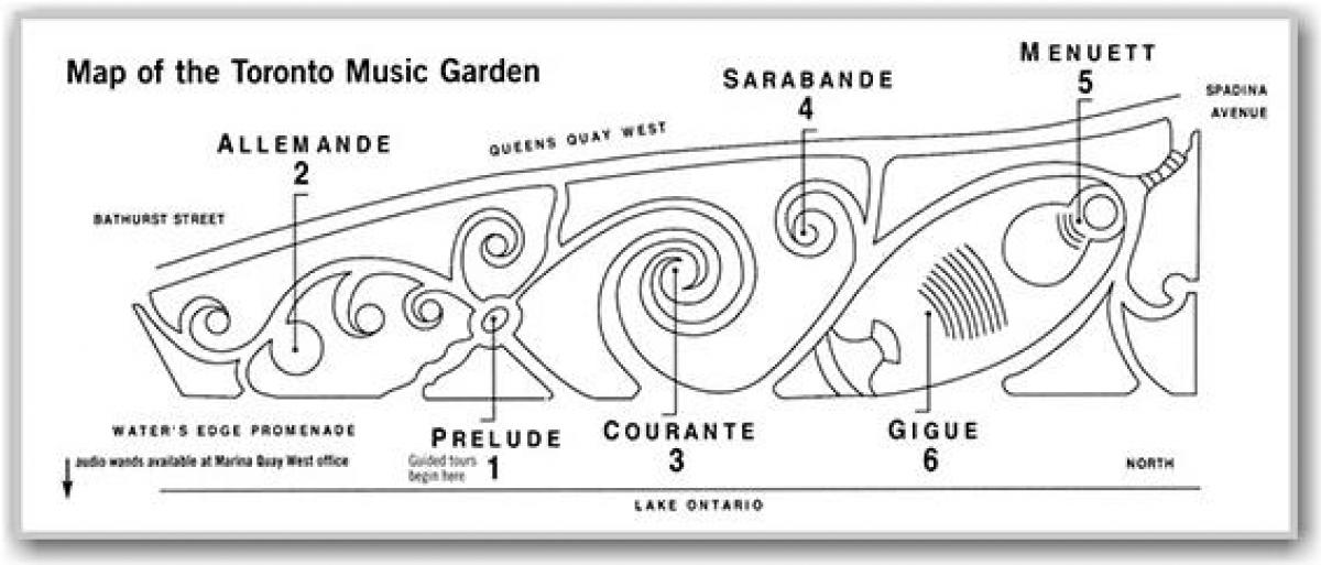 Térkép Toronto Music Garden