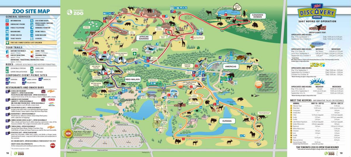 Térkép a Torontói állatkert