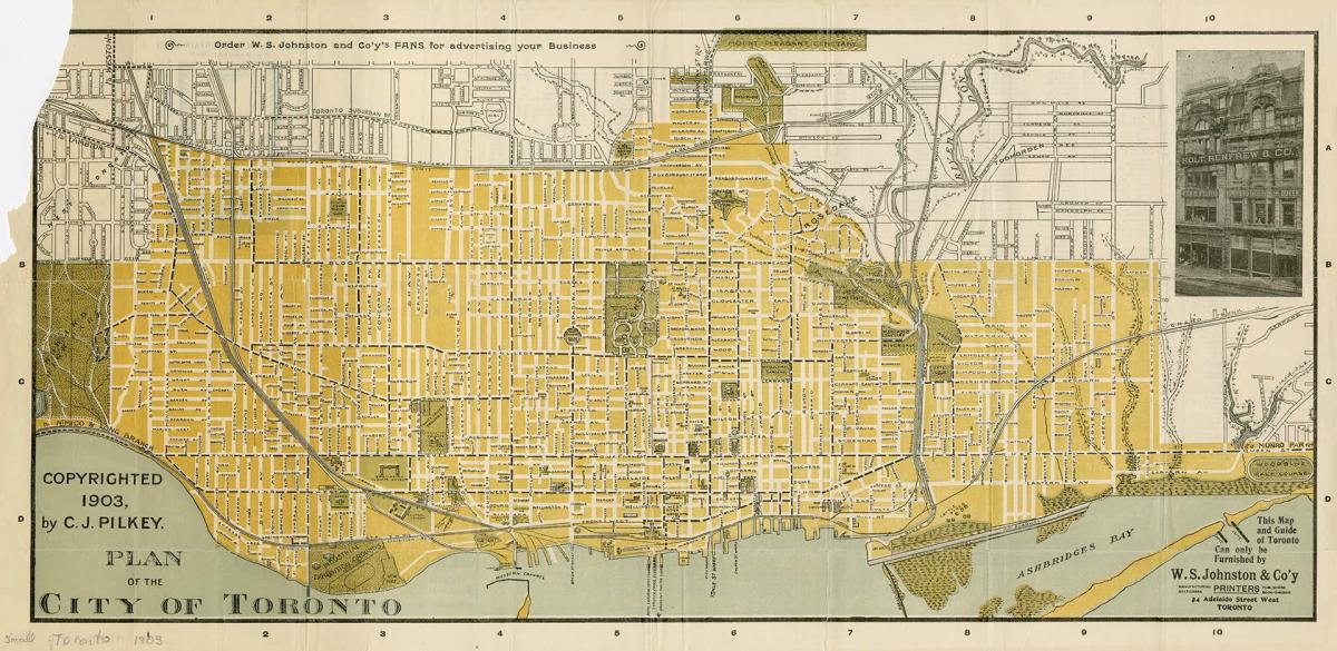 Térkép város Toronto 1903