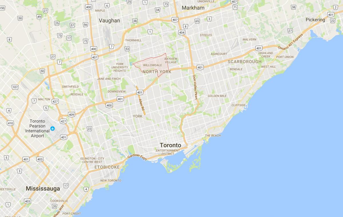 Térkép Willowdale kerületi Toronto