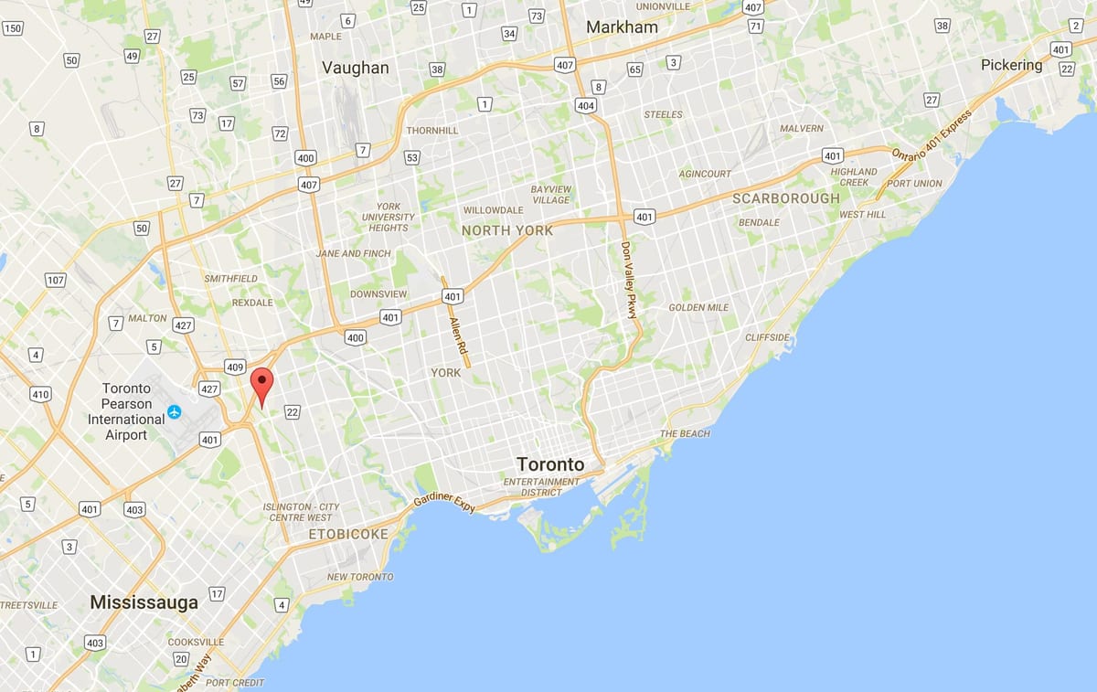 Térkép Willowridge kerületi Toronto