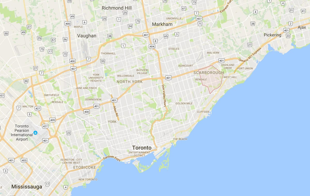Térkép Woburn kerületi Toronto