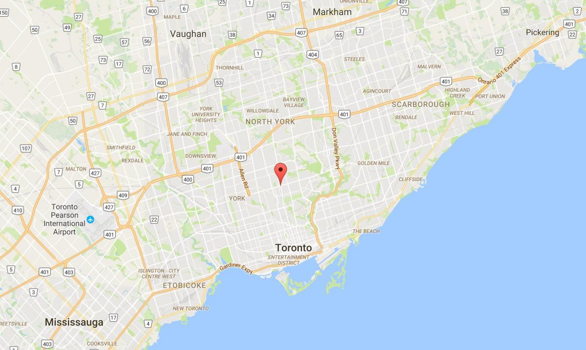 Térkép Yonge, Eglinton kerületi Toronto
