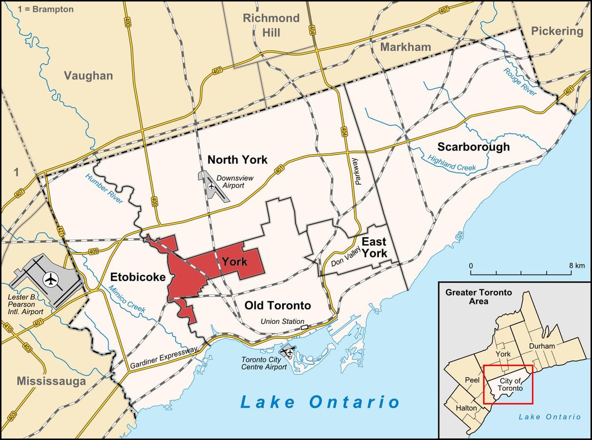 Térkép York-Toronto