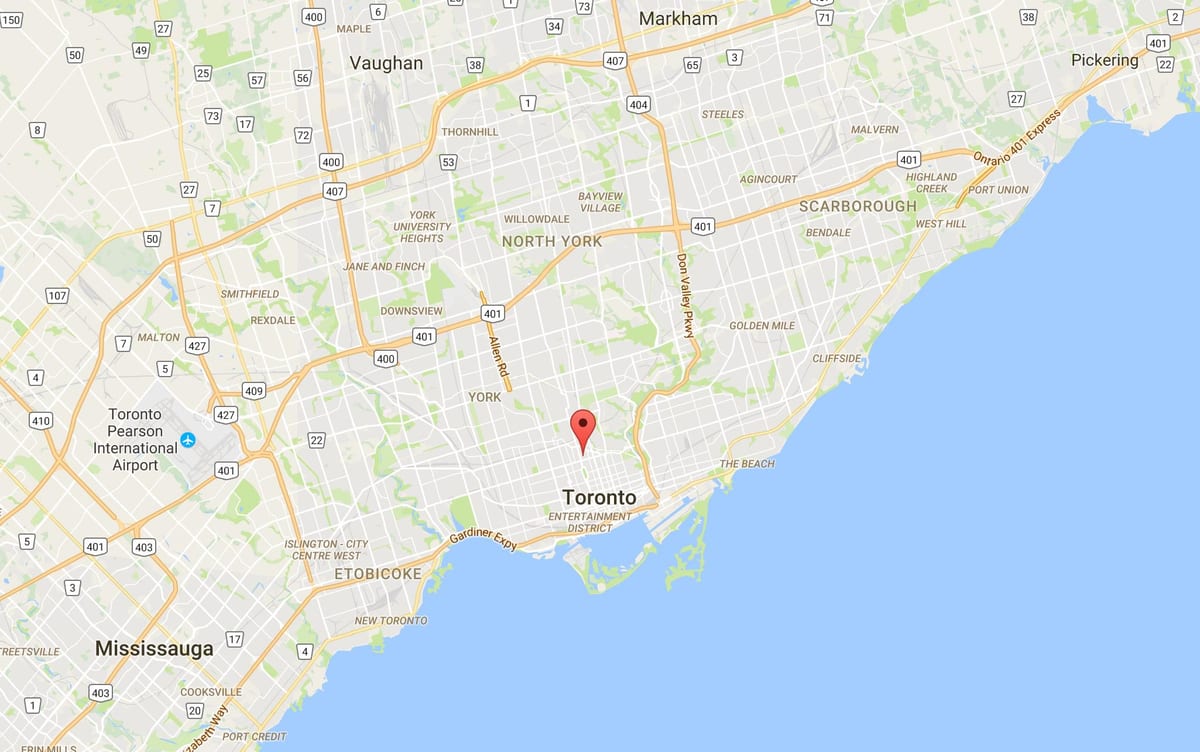 Térkép Yorkville kerületi Toronto