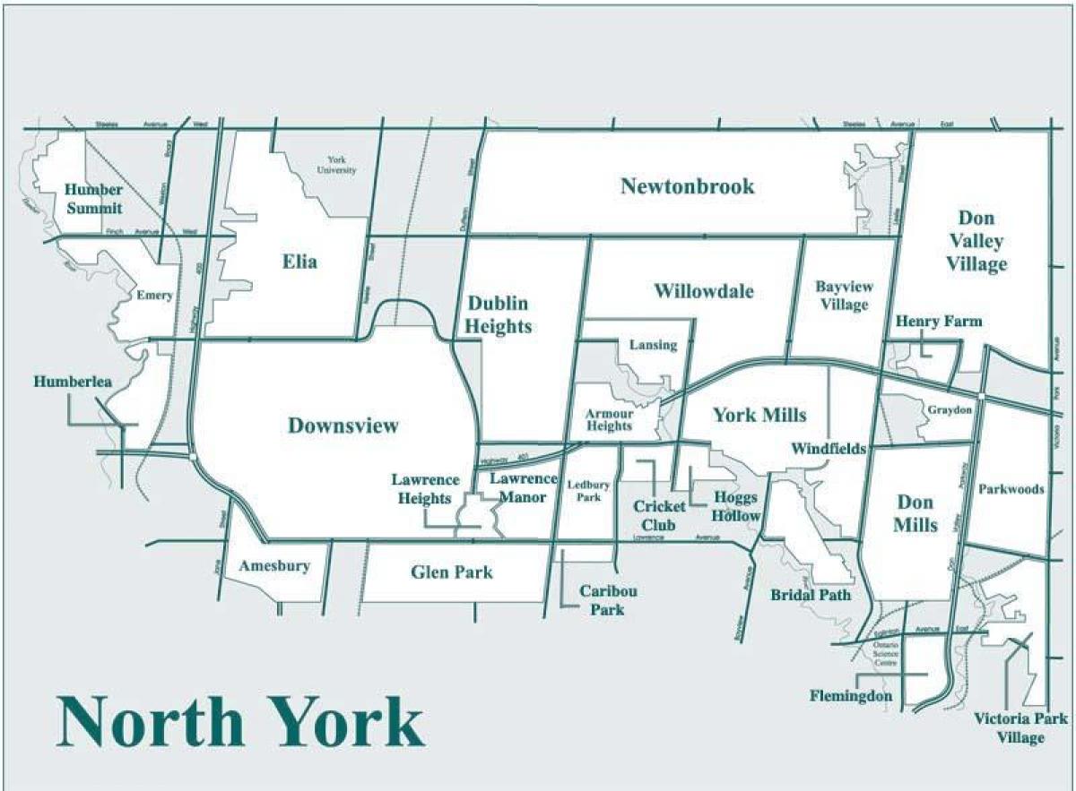 Térkép Észak-York