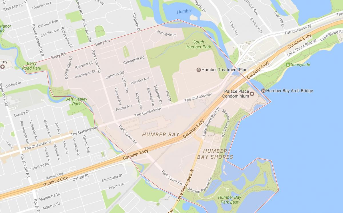 Térkép őr a stonegate-Queensway környék környék Toronto