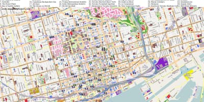 Térkép úticél Toronto