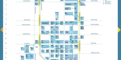Térkép Útvonal Pénzügyi Negyedben, Toronto