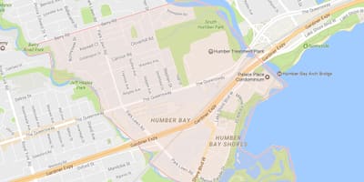 Térkép őr a stonegate-Queensway környék környék Toronto