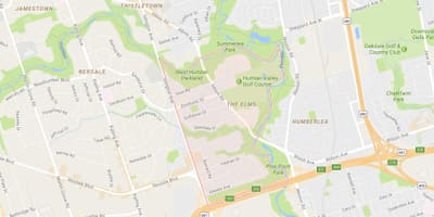 Térkép A Elms környéken Toronto