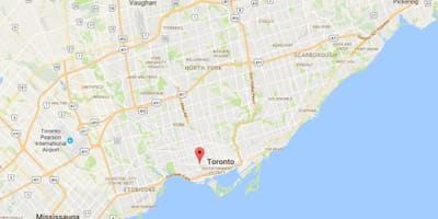 Térkép Szentháromság–Bellwoods kerületi Toronto