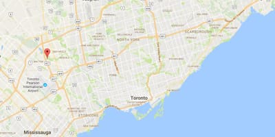 Térkép Környéken kerületi Toronto