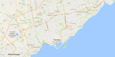 Térkép A Kantárt Út kerület Toronto