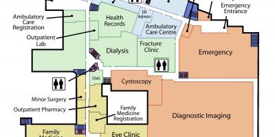 Térkép St. Joseph ' s Egészségügyi Központ földszint