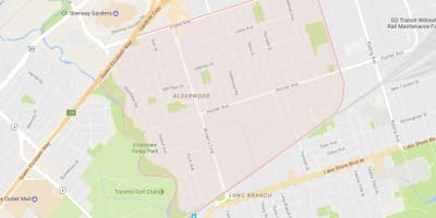 Térkép Alderwood Parkview környéken Toronto