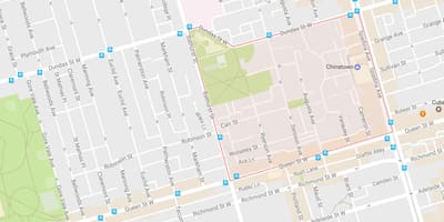 Térkép Alexandra park szomszédságában, Toronto