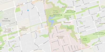 Térkép Bathurst Kastély szomszédságában Toronto