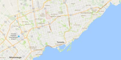 Térkép Bathurst Manor kerületi Toronto