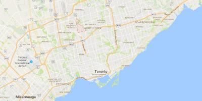 Térkép Bathurst Manor kerületi Toronto