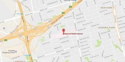 Térkép Baycrest Egészségügyi Tudományok Toronto