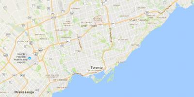 Térkép Bayview Falu kerületi Toronto