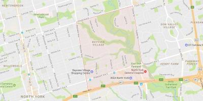 Térkép Bayview Falu szomszédságában Toronto