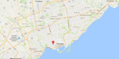 Térkép Beaconsfield Falu kerületi Toronto