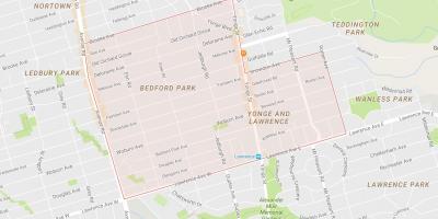 Térkép Bedford Park szomszédságában, Toronto