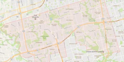 Térkép Belvárosi Toronto környéken Toronto