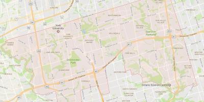 Térkép Belvárosi Toronto környéken Toronto