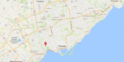 Térkép Bloor West Village-ben kerületi Toronto