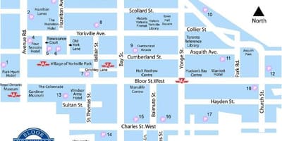 Térkép Bloor Yorkville metró
