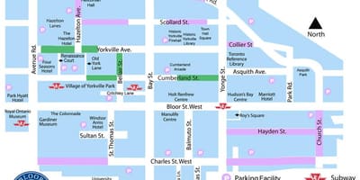 Térkép Bloor Yorkville parkoló