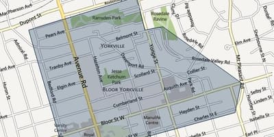 Térkép Bloor Yorkville