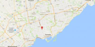 Térkép Bracondale Hill kerületben található Toronto
