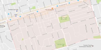 Térkép Bracondale Hill szomszédságában Toronto