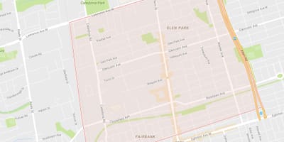 Térkép Briar Hill–Belgravia környéken Toronto