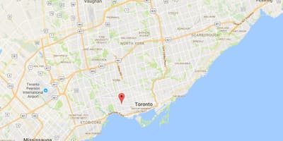 Térkép Brockton Falu kerületi Toronto