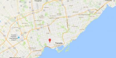 Térkép Brockton Falu kerületi Toronto