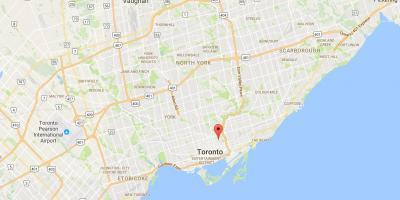 Térkép Cabbagetown kerületi Toronto