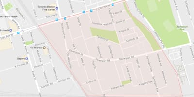 Térkép Carleton Falu szomszédságában Toronto