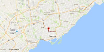 Térkép Casa Loma kerületi Toronto