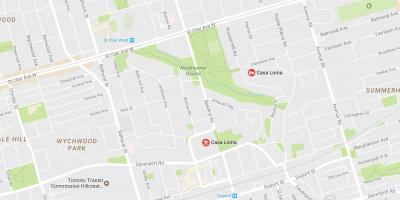Térkép Casa Loma környéken Toronto