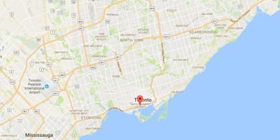 Térkép CityPlace kerületi Toronto