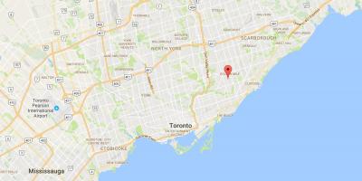 Térkép Clairlea kerületi Toronto