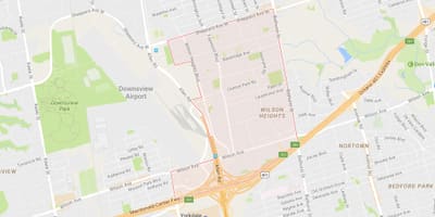 Térkép Clanton Park szomszédságában, Toronto