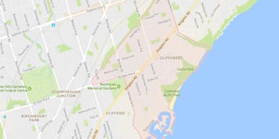 Térkép Cliffcrest környéken Toronto