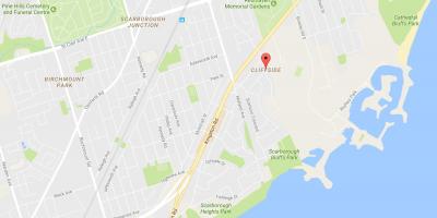 Térkép Cliffside környéken Toronto