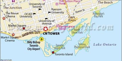 Térkép CN-torony, Toronto